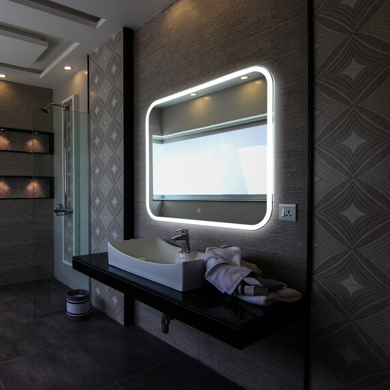 Зеркало Azario Стив Led 100 см (с подсветкой и сенсорным выключателем) - фото 3