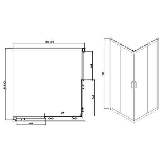 Душевое ограждение Azario Greenwood AZ-NNE1142 90х90 см, хром/прозрачное - фото 3