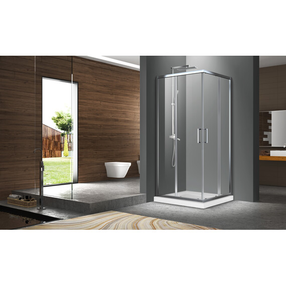 Душевое ограждение AZARIO AZ-131 S 90х90 см, хром/прозрачное - фото 3