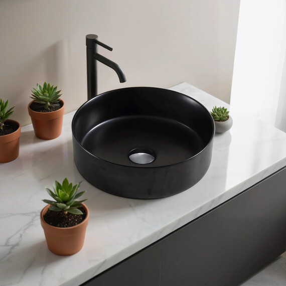 Раковина-чаша Azario 39.5 см AZ-2075-B-MB, черный - фото 3