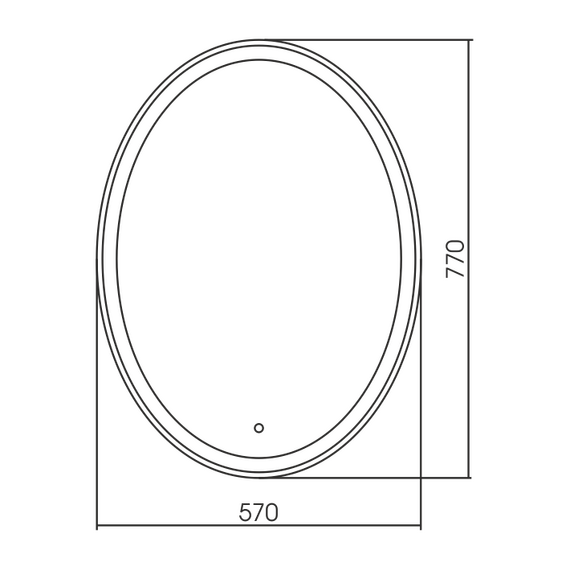 Зеркало Azario Италия Led 57 см (с подсветкой и сенсорным выключателем) - фото 8