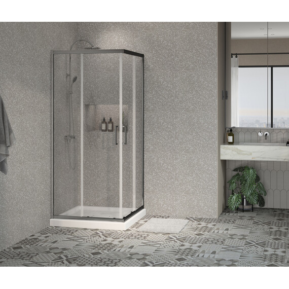 Душевое ограждение AZARIO AZ-131 S 90х90 см, хром/прозрачное - фото 4