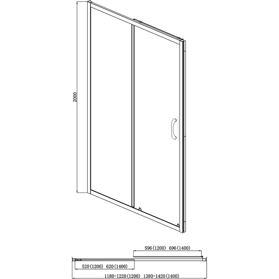 Душевая дверь Azario Milton 120 см AZ-ND6121 1200, хром/прозрачное - фото 3