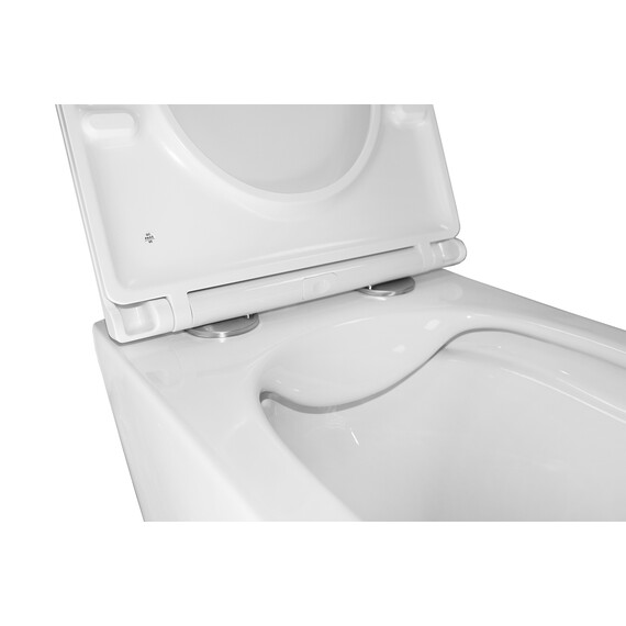 Унитаз подвесной безободковый Azario Teramo 0052 с крышкой микролифт, Цвет производителя: белый - фото 7