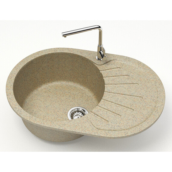 Кухонная мойка Azario Flora CS00079915, песочный, Цвет производителя: песочный - фото 2