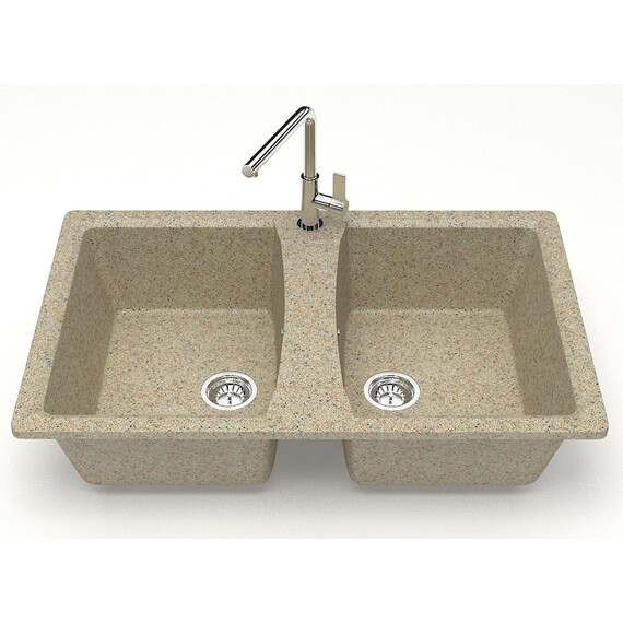Кухонная мойка Azario Elmas CS00078334, песочный, Цвет производителя: песочный - фото 2