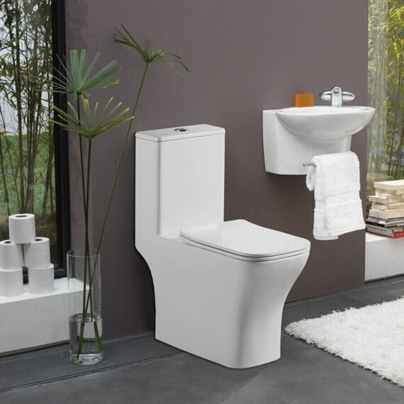 Унитаз-моноблок безободковый Azario Lodi AZ-8617 с крышкой микролифт - фото 11