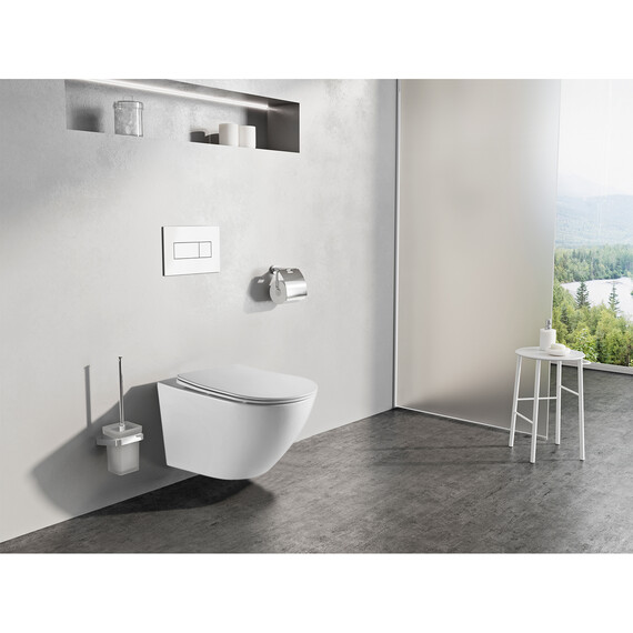 Унитаз подвесной безободковый Azario Grado AZ-0046-UQ3 с крышкой микролифт (Система смыва торнадо), Цвет производителя: белый - фото 10