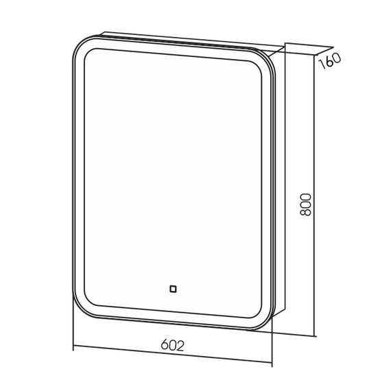 Зеркало-шкаф Azario Фиджи flip Led 60 см LED-00002472 - фото 5