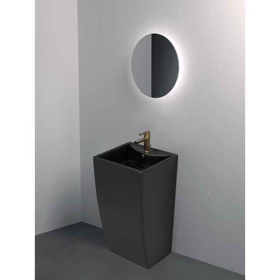 Раковина напольная Azario Comella 48 см AZ-314MB, черный матовый - фото 5