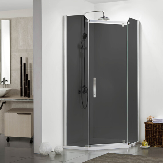 Душевое ограждение Azario Edmonton 90х90 см AZ-NNC3231-2 900 (стекло 8 мм) хром/тонированное - фото 2