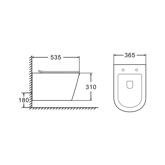 Унитаз подвесной безободковый Azario Fonti AZ-402W с крышкой микролифт - фото 3