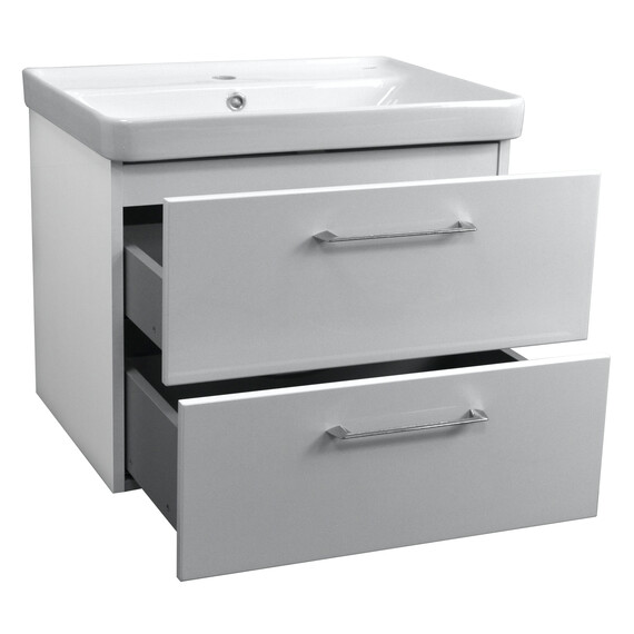 Тумба подвесная с раковиной Azario Ника 70 см CS00080144, белый матовый - фото 2