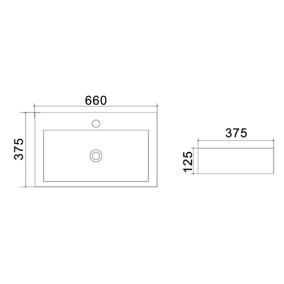 Раковина подвесная Azario 66 см AZ-4310 - фото 3