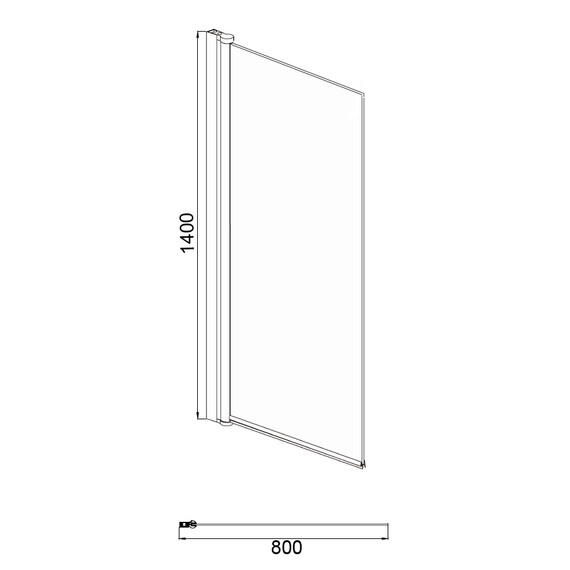 Шторка для ванны Azario Merrit 80х140 см AZ-NF6211-1 800, хром/прозрачное - фото 3