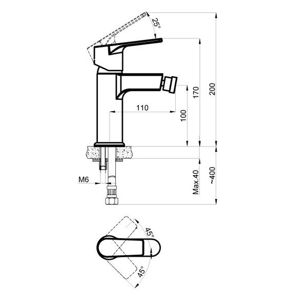 Смеситель для биде Azario Treya AZ-15686601 - фото 2