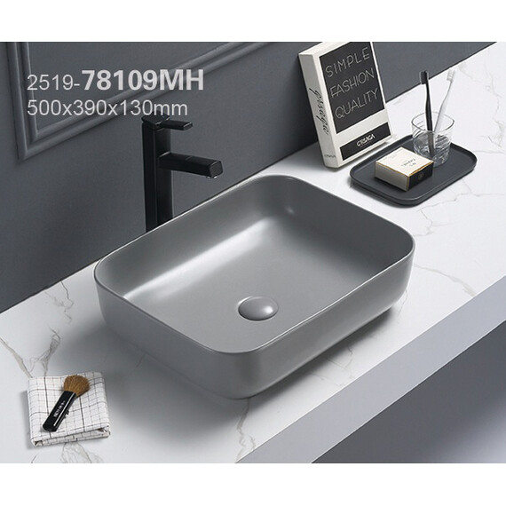 Раковина-чаша Azario 50 см AZ-78109MH, светло-серый матовый - фото 2