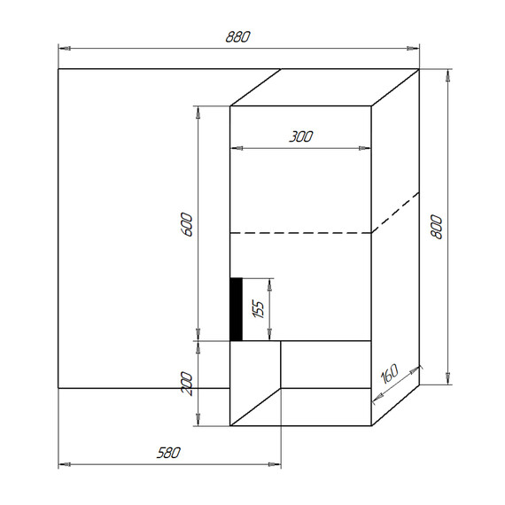 Зеркало-шкаф Azario Gris 90 см CS00080416, дуб веллингтон - фото 5