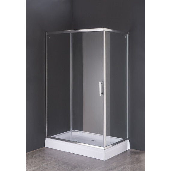 Душевое ограждение Loranto 120x80 см CS-8021S (CS-8706), хром/прозрачное - фото 2