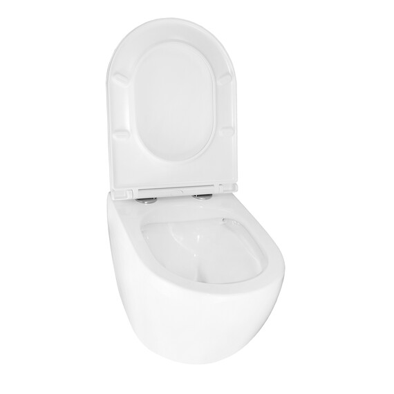 Унитаз подвесной безободковый Azario Navio AZ-0074 с крышкой микролифт - фото 4