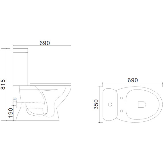 Унитаз-компакт Azario AZ-2037-P с крышкой микролифт - фото 5