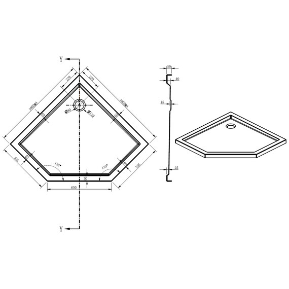 Поддон акриловый Loranto Neo 100x100 см CS-22113-100 - фото 2
