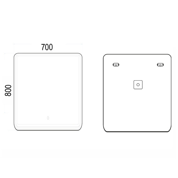 Зеркало-шкаф Azario Adriana 1П Led 70 см - фото 4