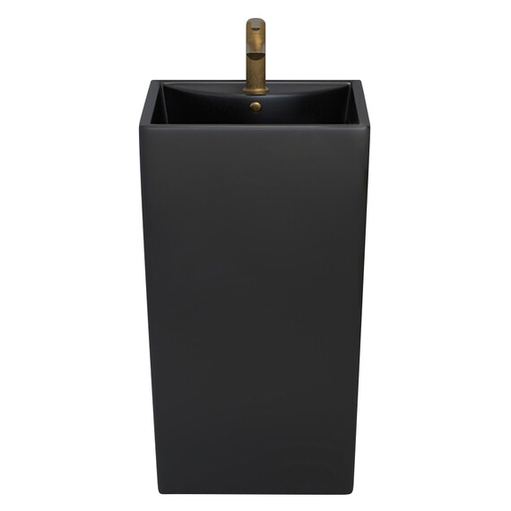 Раковина напольная Azario Comella 48 см AZ-314MB, черный матовый - фото 3