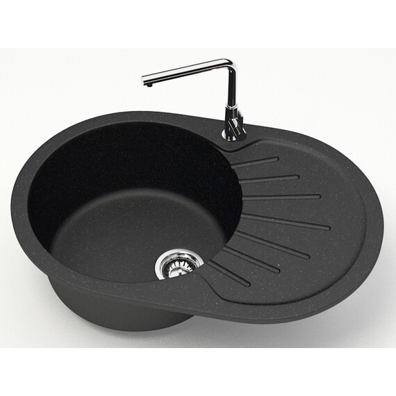 Кухонная мойка Azario Flora CS00079913, чёрный, Цвет производителя: чёрный - фото 2