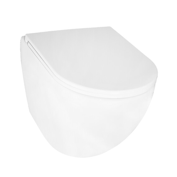 Унитаз подвесной безободковый Azario Navio AZ-0074 с крышкой микролифт - фото 2