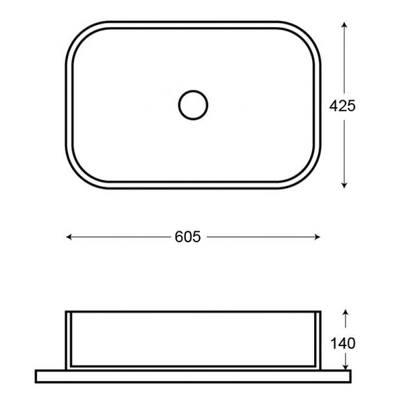 Раковина-чаша Azario 60 см AZ-78625, мрамор - фото 3