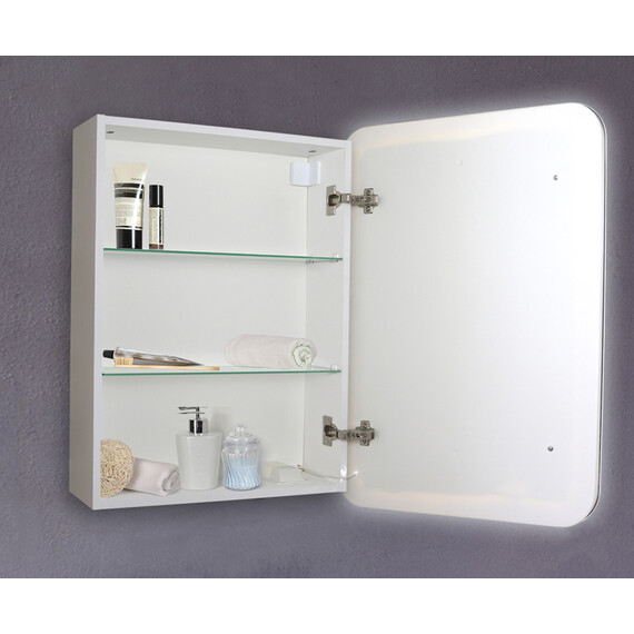 Зеркало-шкаф Azario Фиджи Led 50 см + часы - фото 4