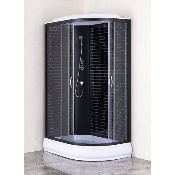 Душевая кабина Loranto 120х80 см CS-66120-20L GB 120, черный/серое - фото 2