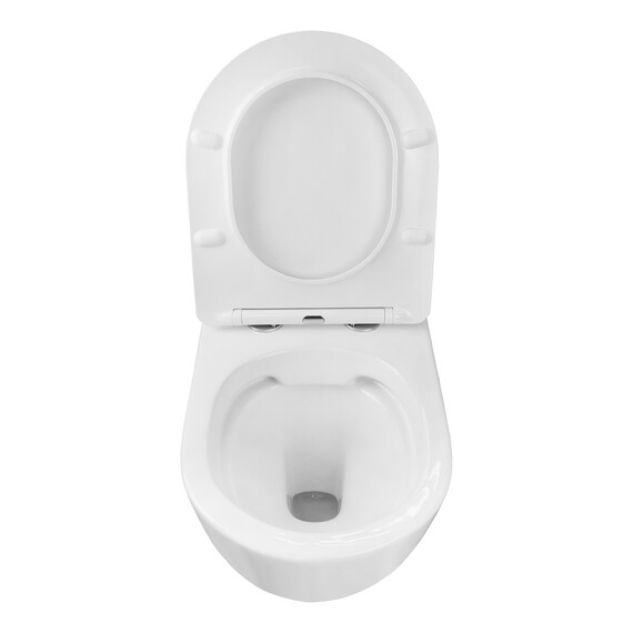 Унитаз подвесной безободковый Azario Grado AZ-0046 SP с крышкой микролифт, Цвет производителя: белый - фото 4