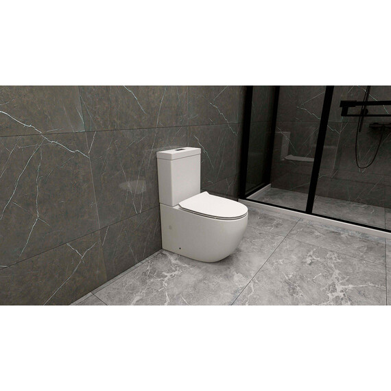 Унитаз-компакт безободковый Azario Corsa AZ-2062S с крышкой микролифт - фото 15