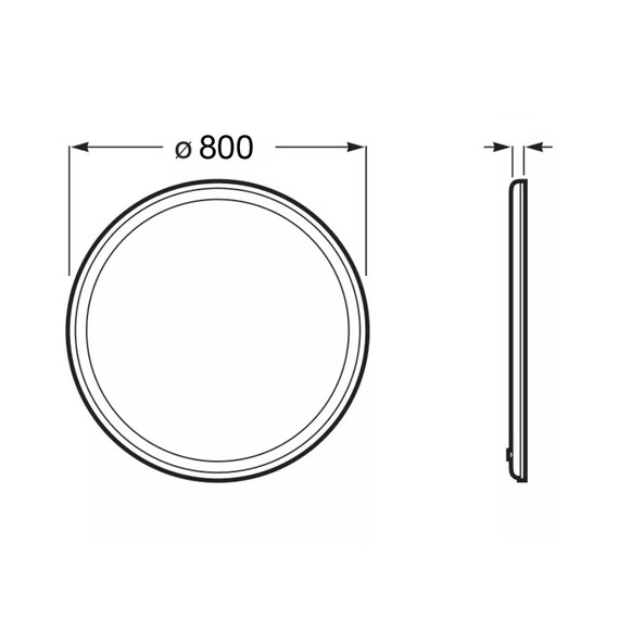 Зеркало Azario Classico Cerchio 80 см CS00079360 - фото 3