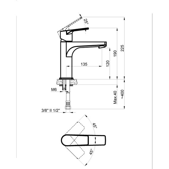 Смеситель для раковины Azario Treya AZ-156845037, графит, Цвет производителя: оружейная сталь - фото 2