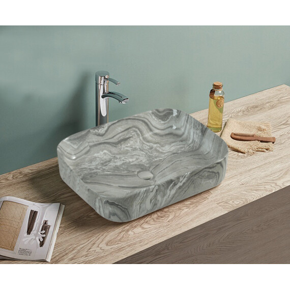 Раковина-чаша Azario 60 см AZ-78625, мрамор - фото 2