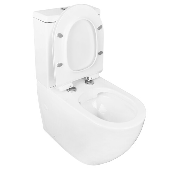 Унитаз-компакт безободковый Azario Corsa AZ-2062S с крышкой микролифт - фото 3