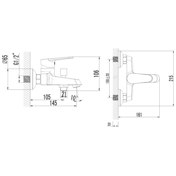 Смеситель для ванны Azario Castelo AZ-VJC238274C - фото 6
