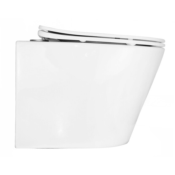 Унитаз подвесной безободковый Azario Atrio AZ-2330 с крышкой микролифт - фото 12