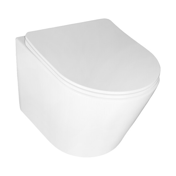 Унитаз подвесной безободковый Azario Atrio AZ-2330 с крышкой микролифт - фото 2