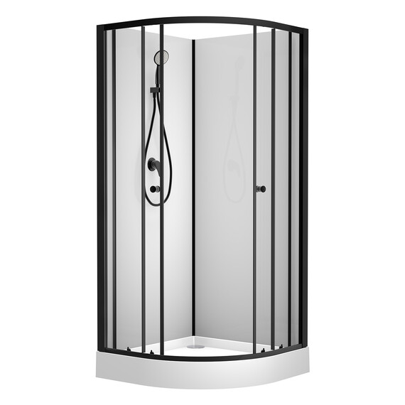 Душевая кабина Loranto Neo 90х90 см CS-21800, чёрный/прозрачное - фото 2