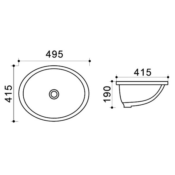Раковина врезная под столешницу Azario 49 см AZ-908-20 - фото 3