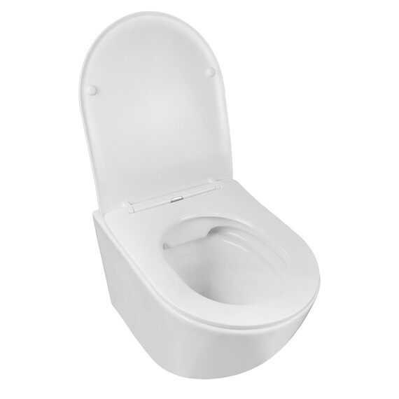 Унитаз подвесной безободковый Azario Grado AZ-0046 SP с крышкой микролифт, Цвет производителя: белый - фото 2