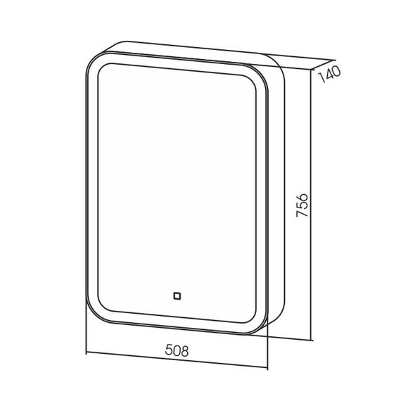 Зеркало-шкаф Azario Фиджи Led 50 см LED-00002362 - фото 4