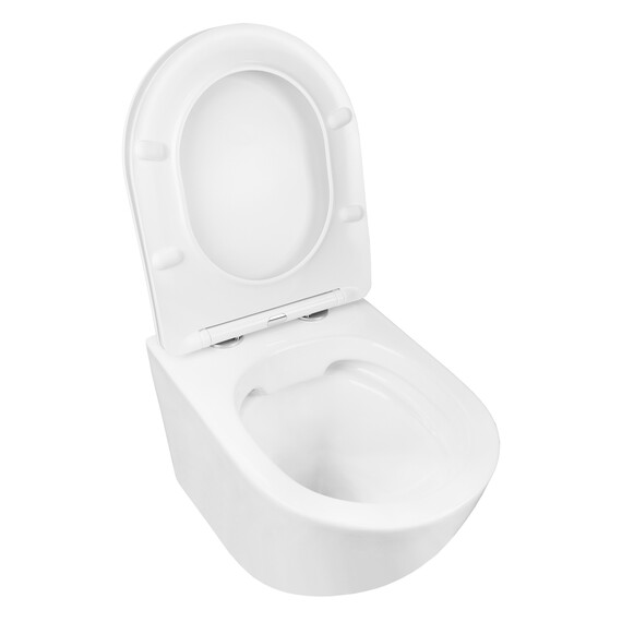 Унитаз подвесной безободковый Azario Grado AZ-0046 SP с крышкой микролифт, Цвет производителя: белый - фото 3