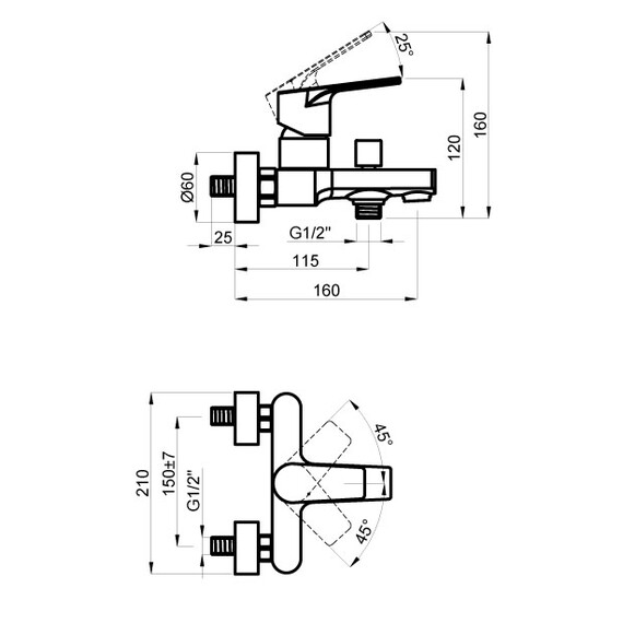 Смеситель для ванны Azario Treya AZ-156805126, белый, Цвет производителя: белый - фото 2