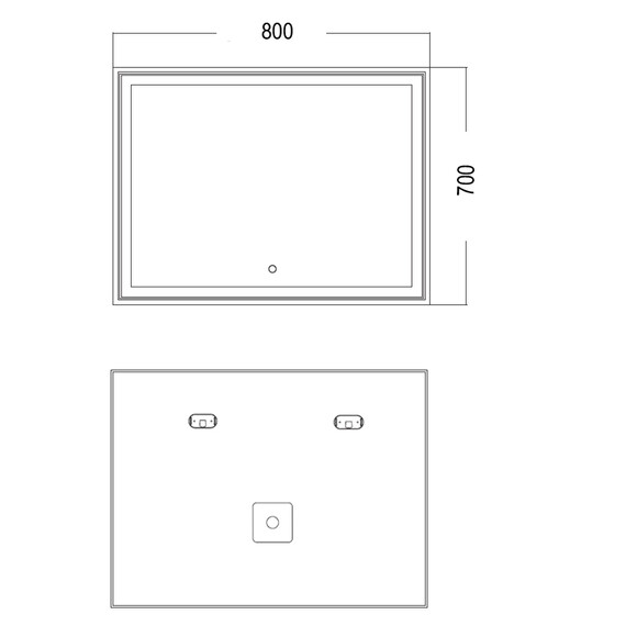 Зеркало Azario Melis Led 80 см - фото 3