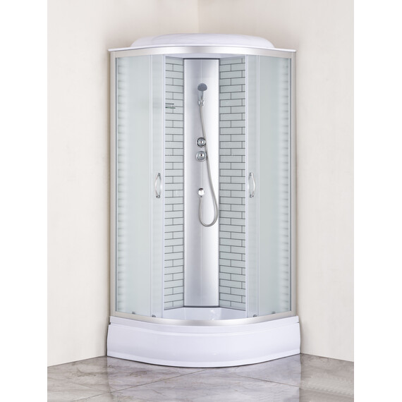Душевая кабина Loranto 90х90 см CS-6690-25FW 90, хром/матовое - фото 2